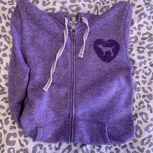 VS Pink distressed hoodie